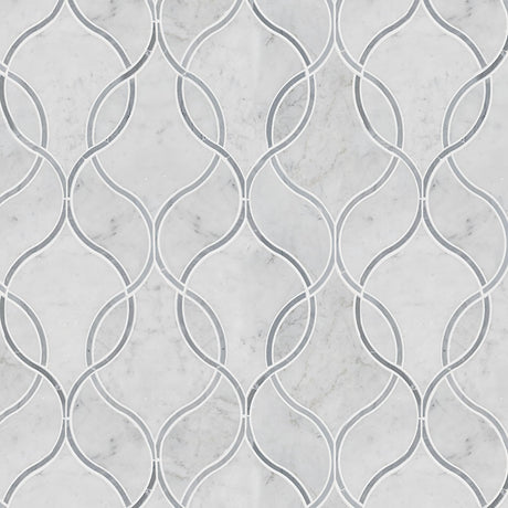 Carrara White Ellipsis Tile