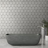 Carrara White Geometric Tile
