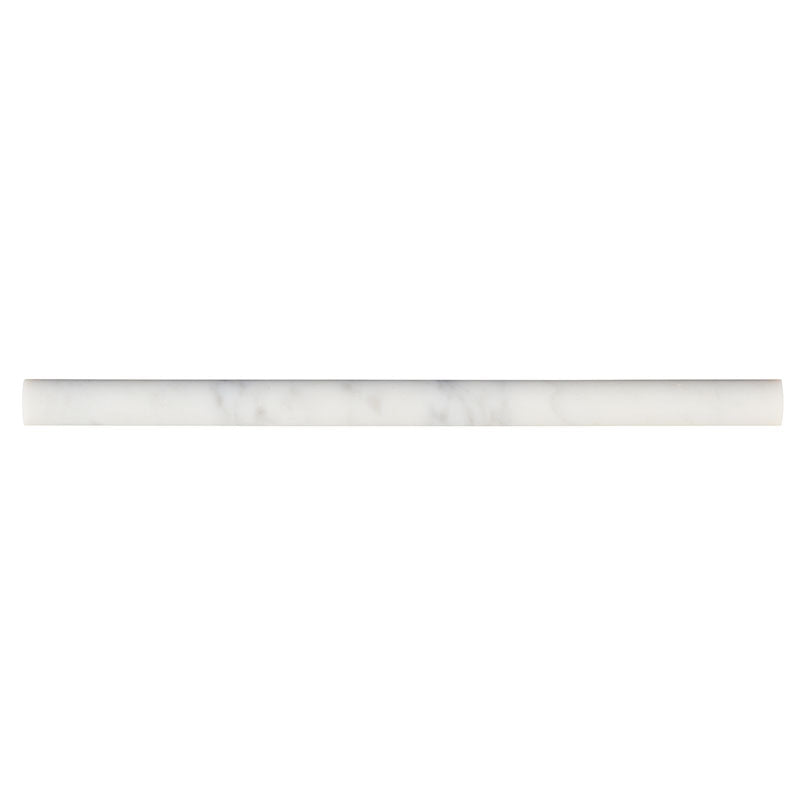 Carrara White Pencil Moulding - Honed Tile
