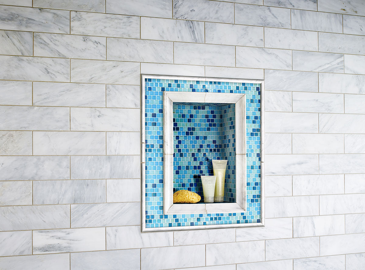 Carrara White Pencil Moulding - Polished Tile