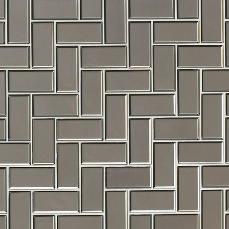 Champagne Bevel Herringbone 8mm Tile