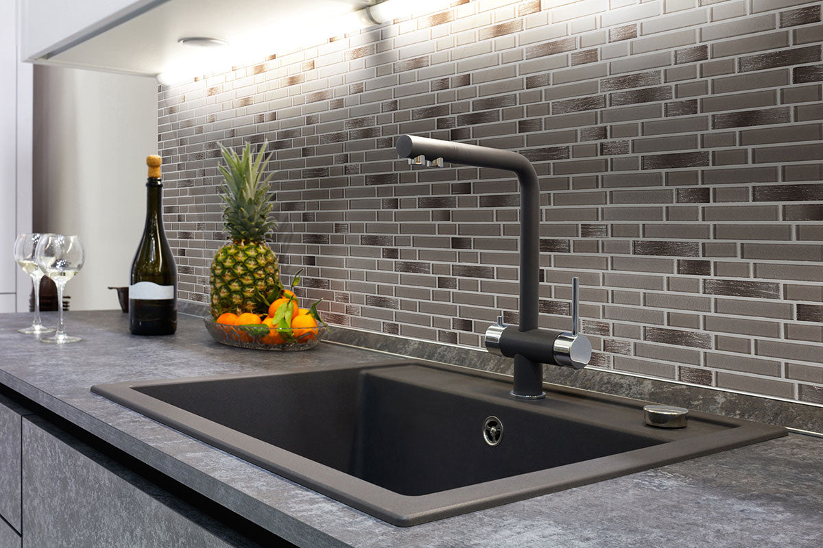 Champagne Blend Interlocking Glass Tile