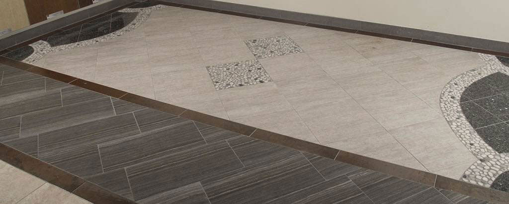 Black And White Pebbles Mosaic Tile