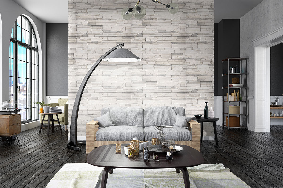 Copen Snow Stacked Stone Tile