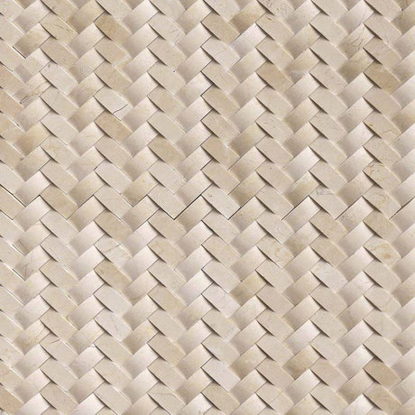 Crema Arched Herringbone Tile