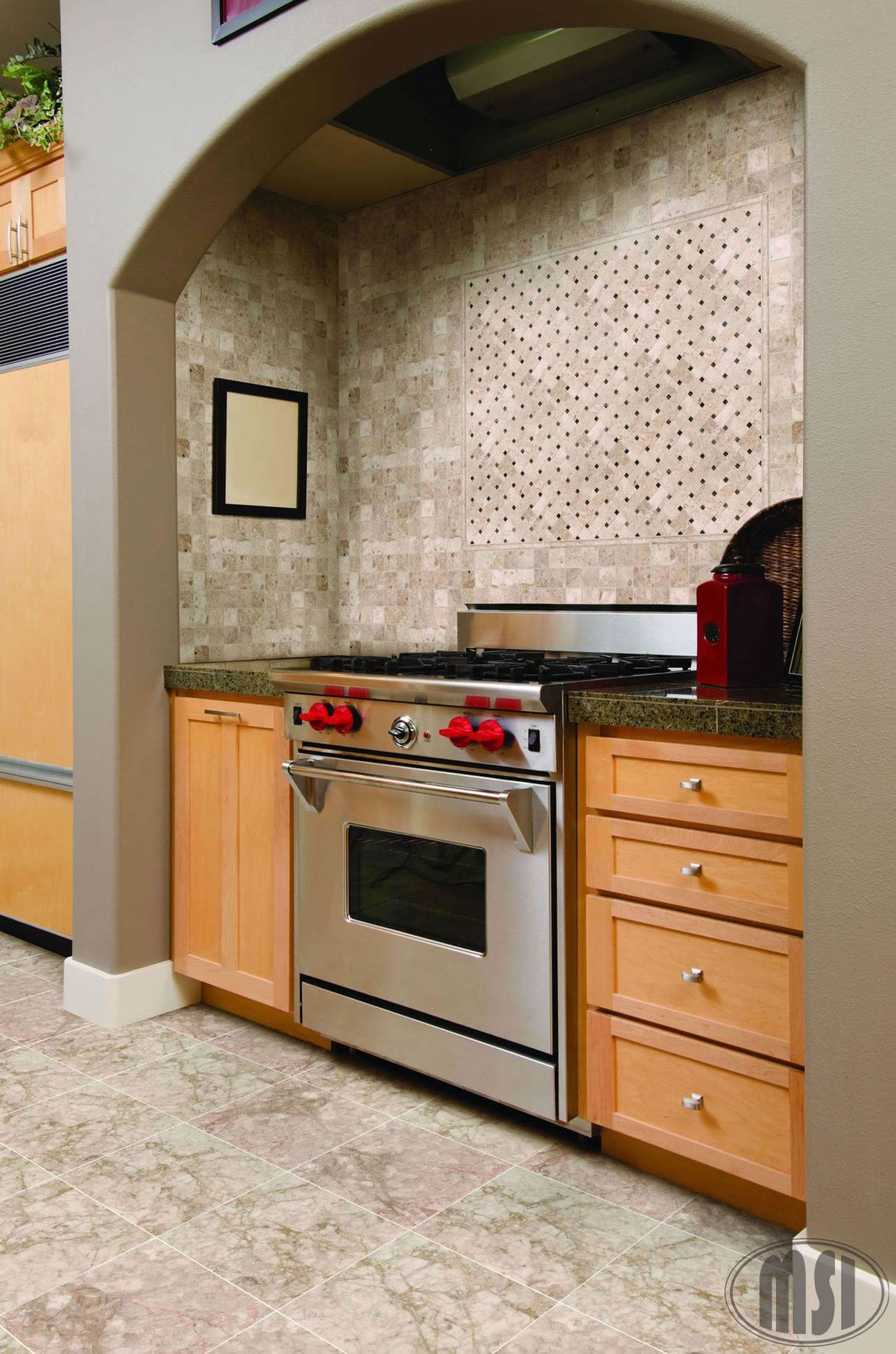 Crema Cappuccino Basketweave Pattern Polished Tile