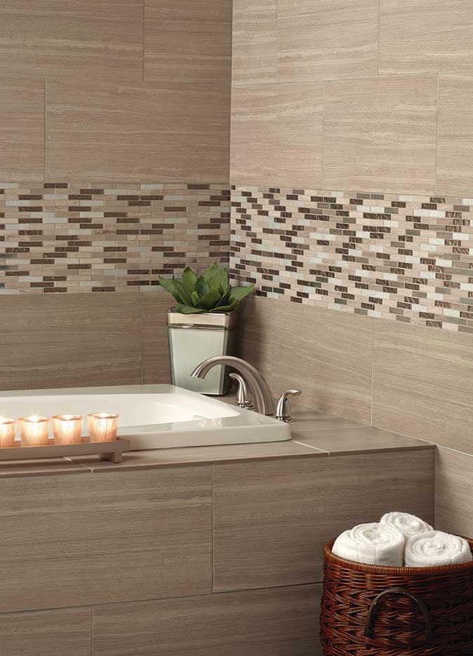 Diamante Brick Glass & Metal Tile