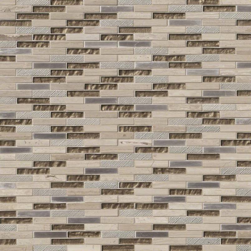 Diamante Brick Glass & Metal Tile