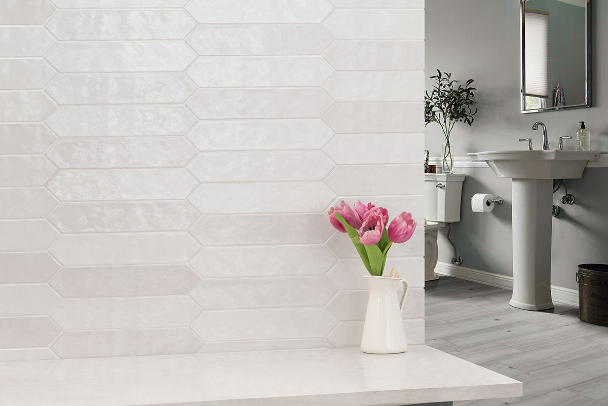 Renzo Dove Ceramic Picket Tile