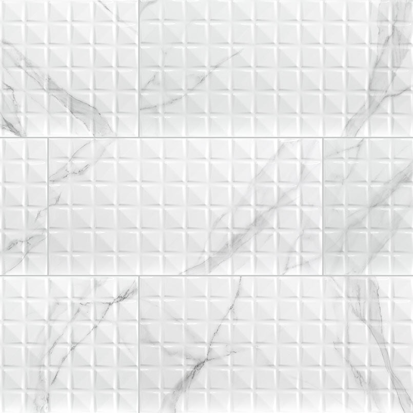 Dymo Statuary Chex White Tile 12x24 Tile