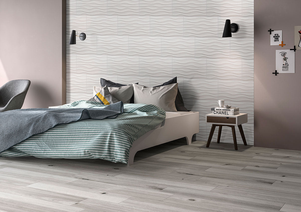 Dymo Wavy White 3d Wall Tile