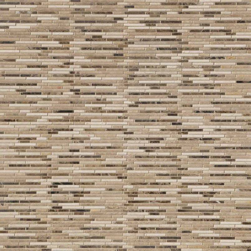 Emperador Marble Blend Bamboo Pattern Tile