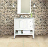 Emperador Marble Blend Bamboo Pattern Tile