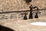 Emperador Marble Blend Bamboo Pattern Tile