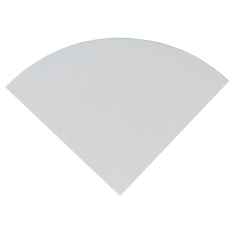 Engineered White 9" Radius Cornershelf Polished Tile