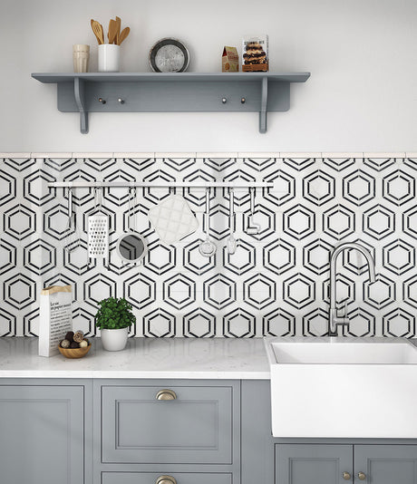 Georama Nero Geometric Tile