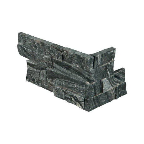 Glacial Black Stacked Stone Tile