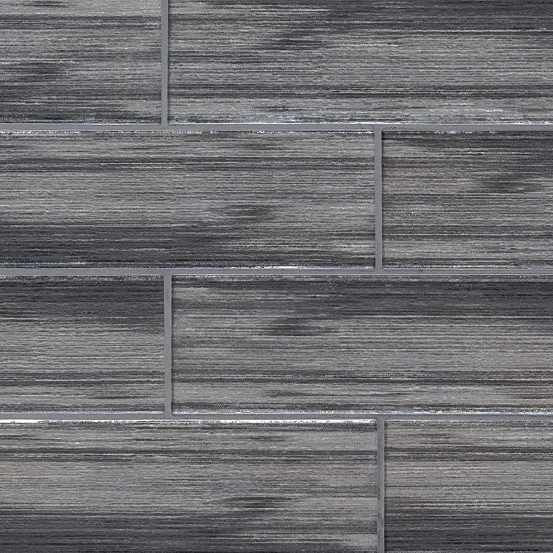 Glacier Black Glass 3x9 Tile