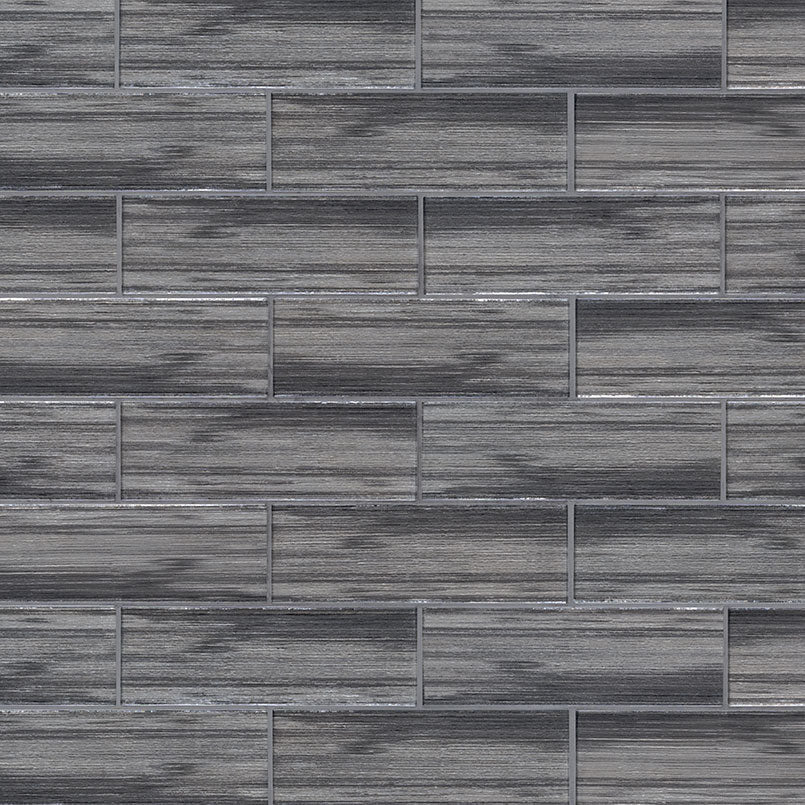 Glacier Black Glass 3x9 Tile