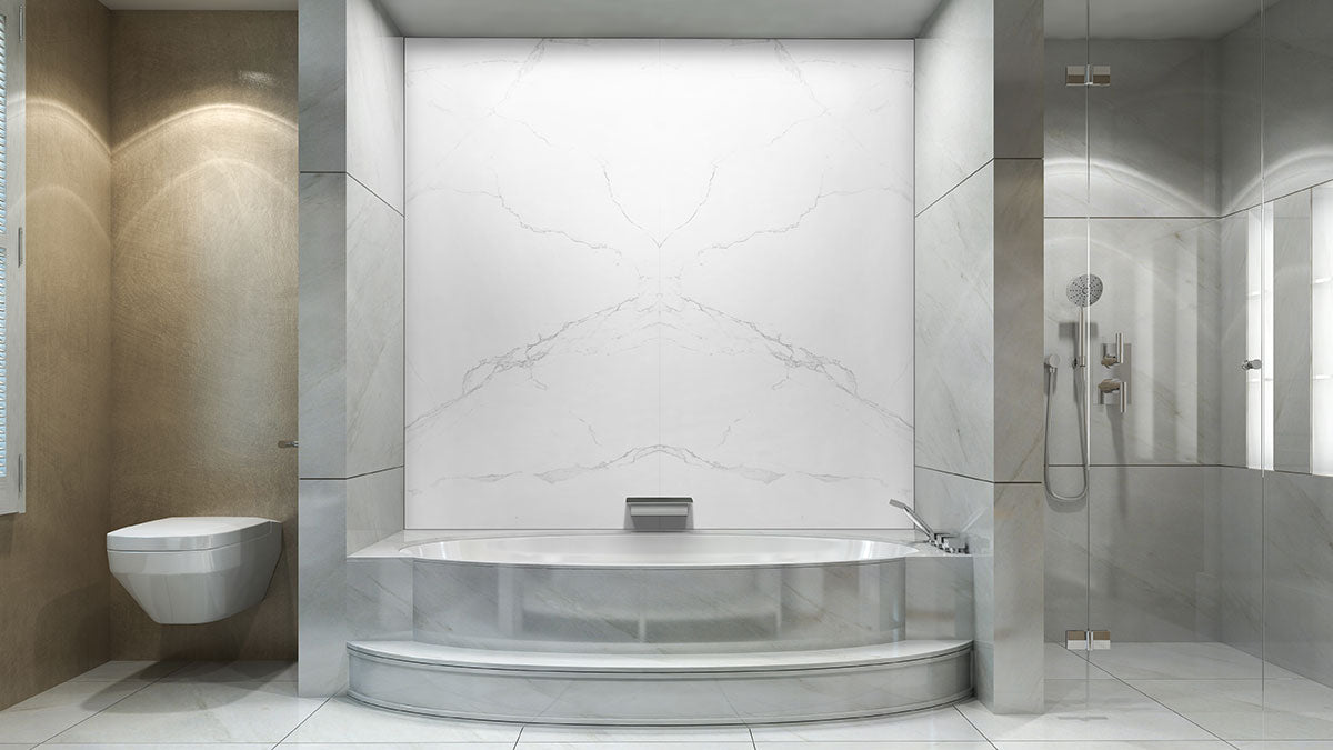 Glacier Pearl Tub and Shower Panels Tile