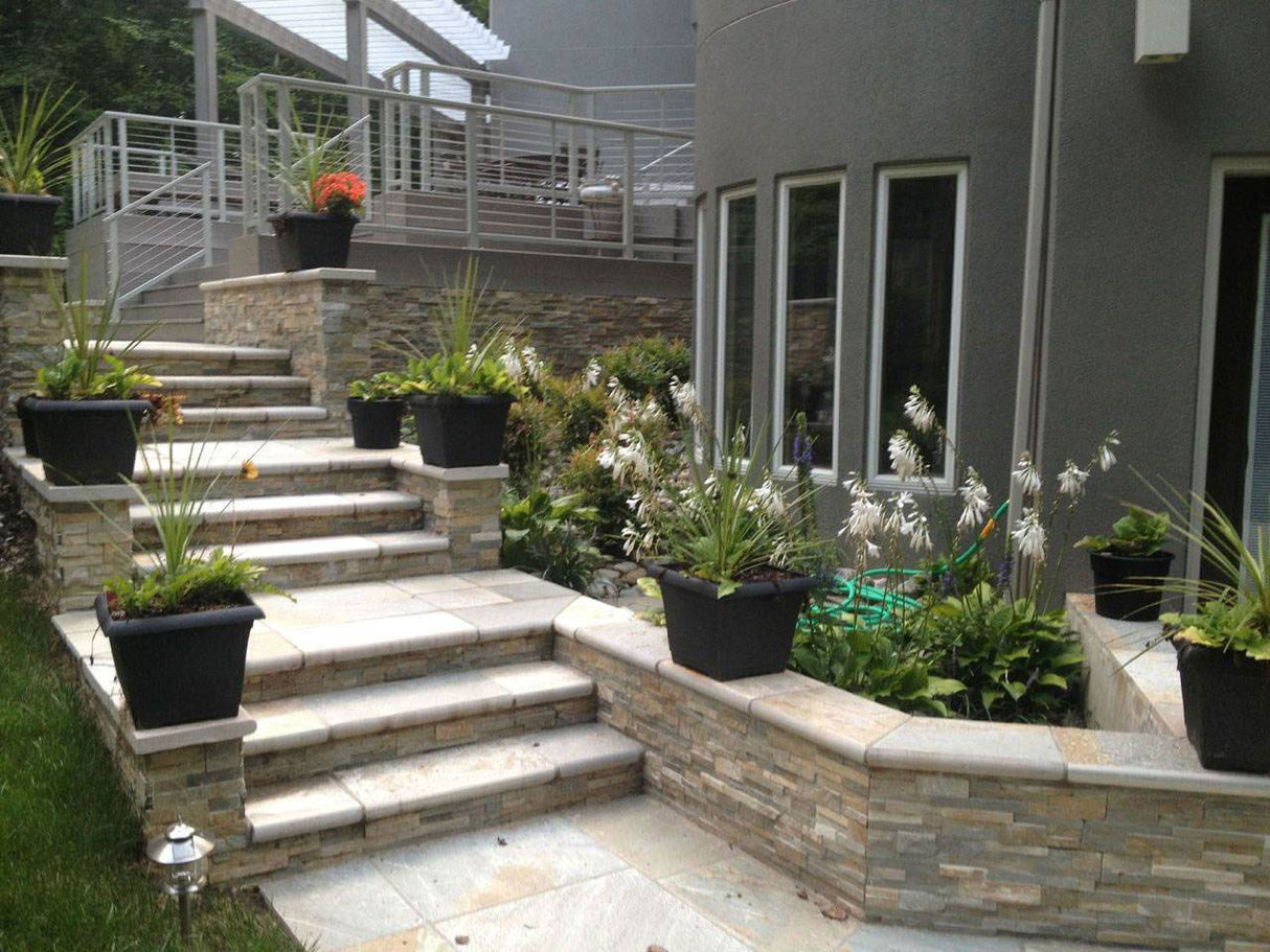 Golden Honey Stacked Stone Tile