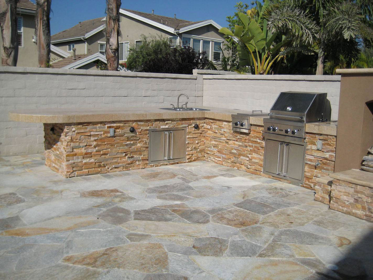 Golden White® Stacked Stone Tile