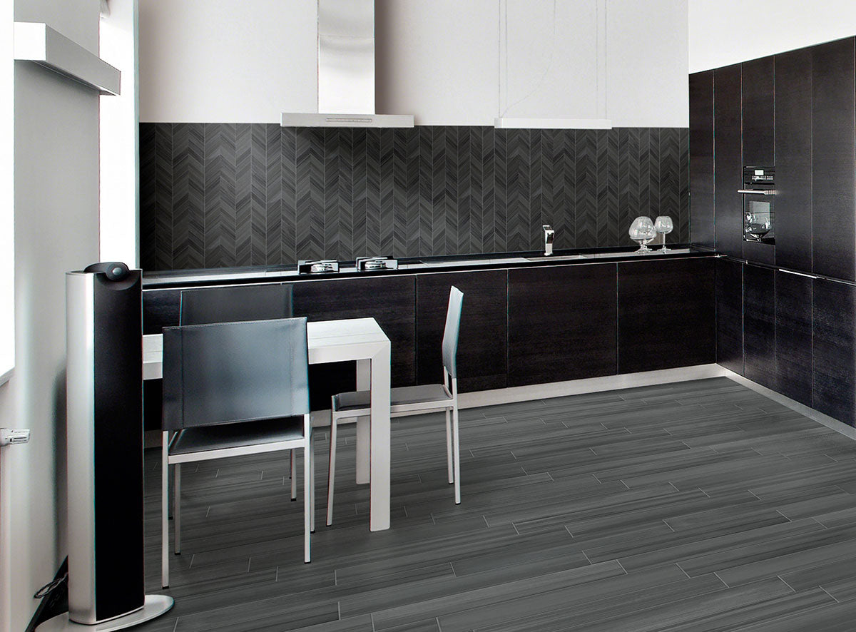 Watercolor Graphite Porcelain Tile