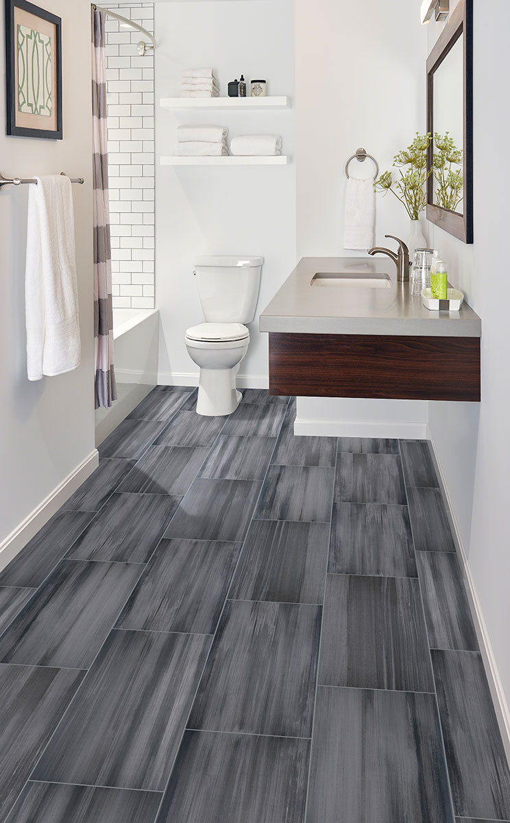 Watercolor Graphite Porcelain Tile