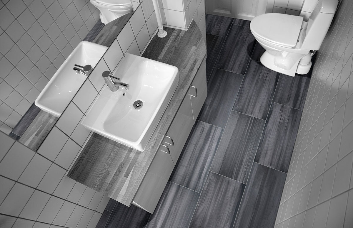 Watercolor Graphite Porcelain Tile