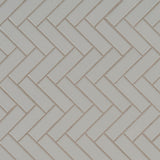 Gray Glossy Herringbone Tile