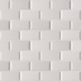 Gray Glossy Beveled Subway Tile 3x6 Tile