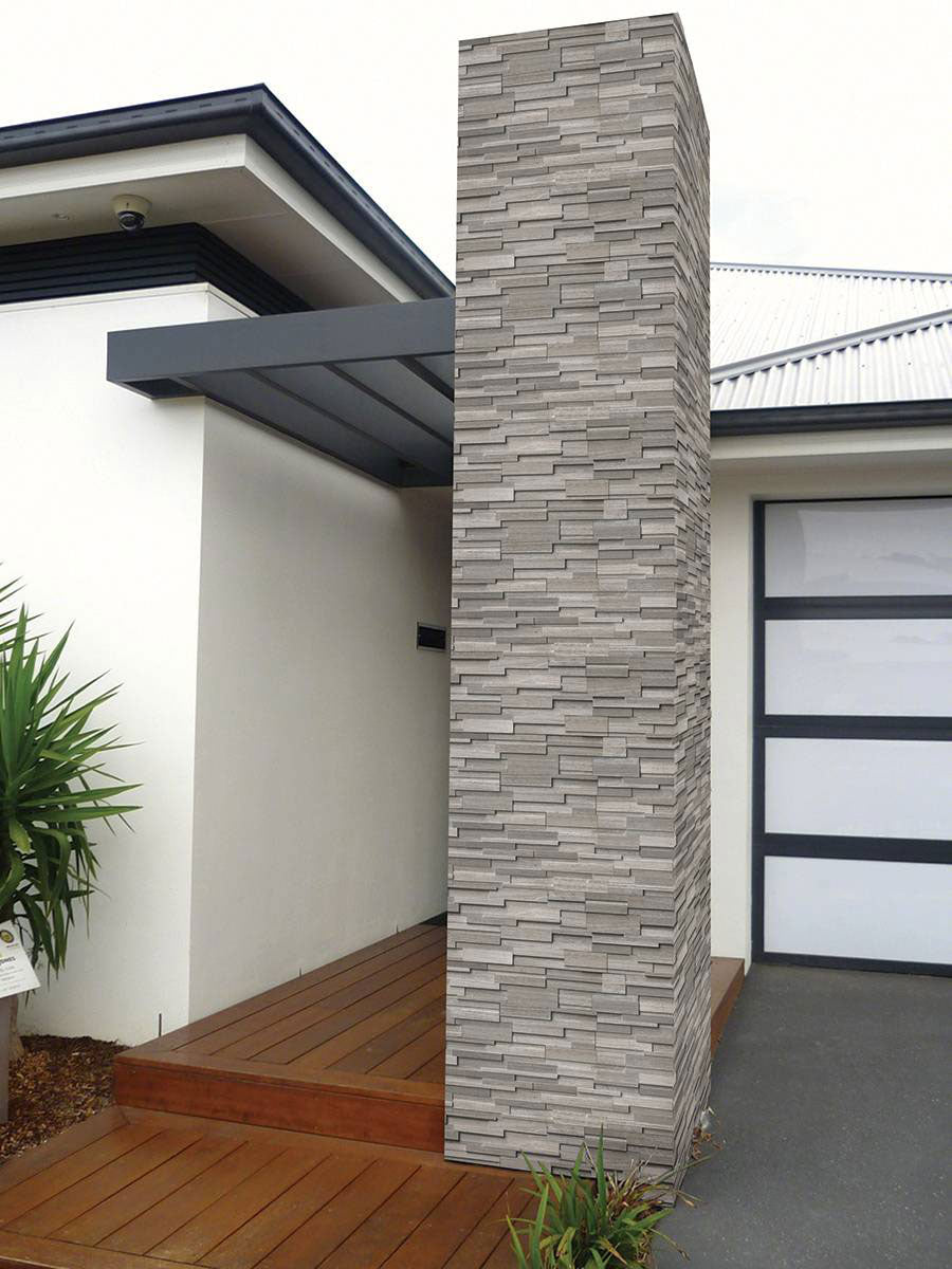Gray Oak 3d Stacked Stone Tile