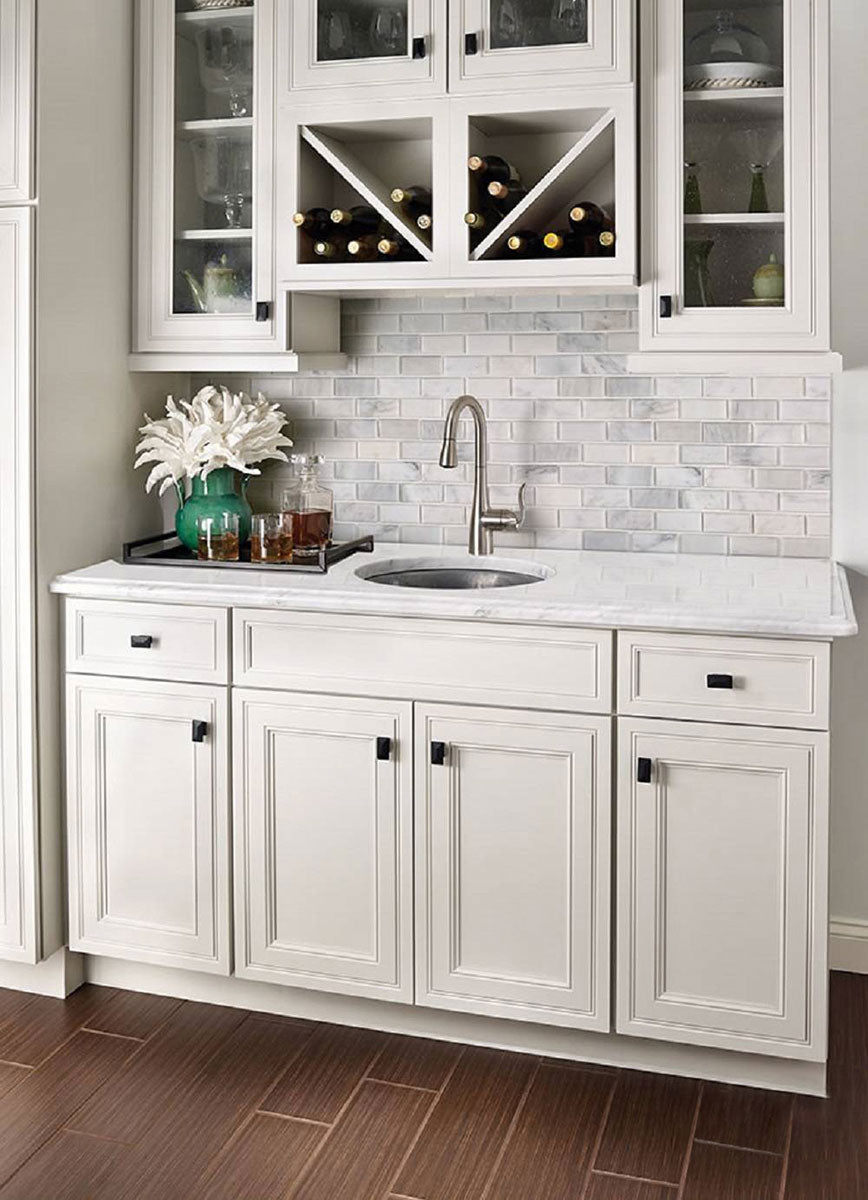 Greecian White Beveled Subway Tile 2x4 Tile