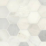 Greecian White 3” Hexagon Mosaic Tile