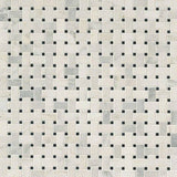 Greecian White Basketweave Pattern Polished Tile