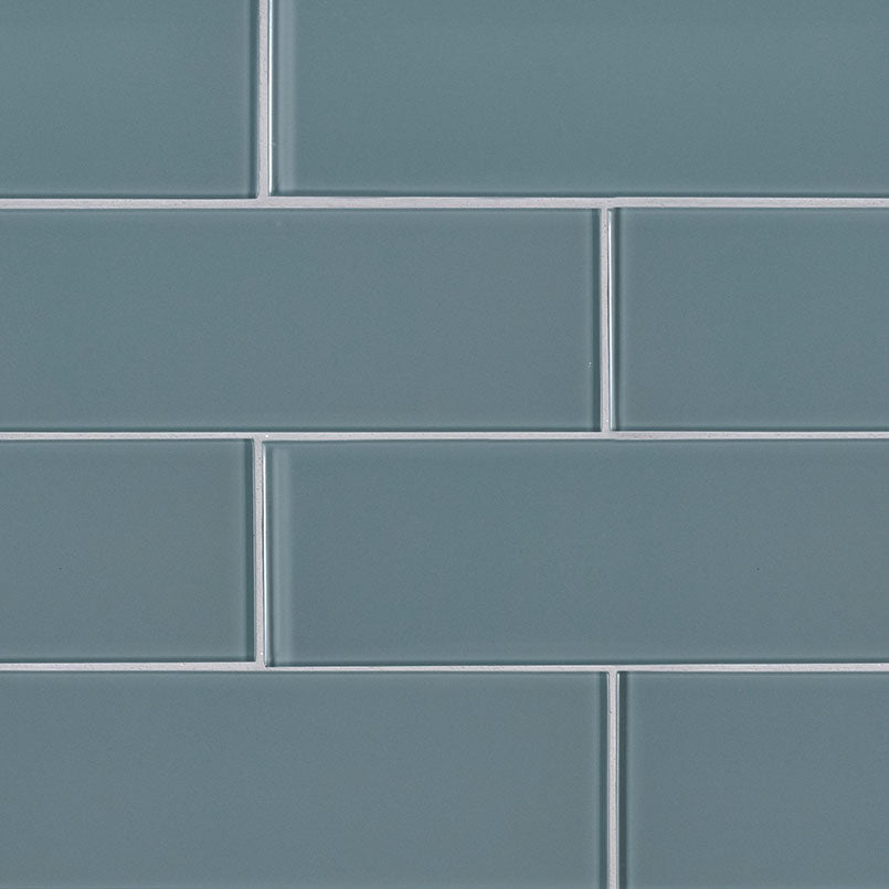 Harbor Gray Glass Tile 3x9 Tile
