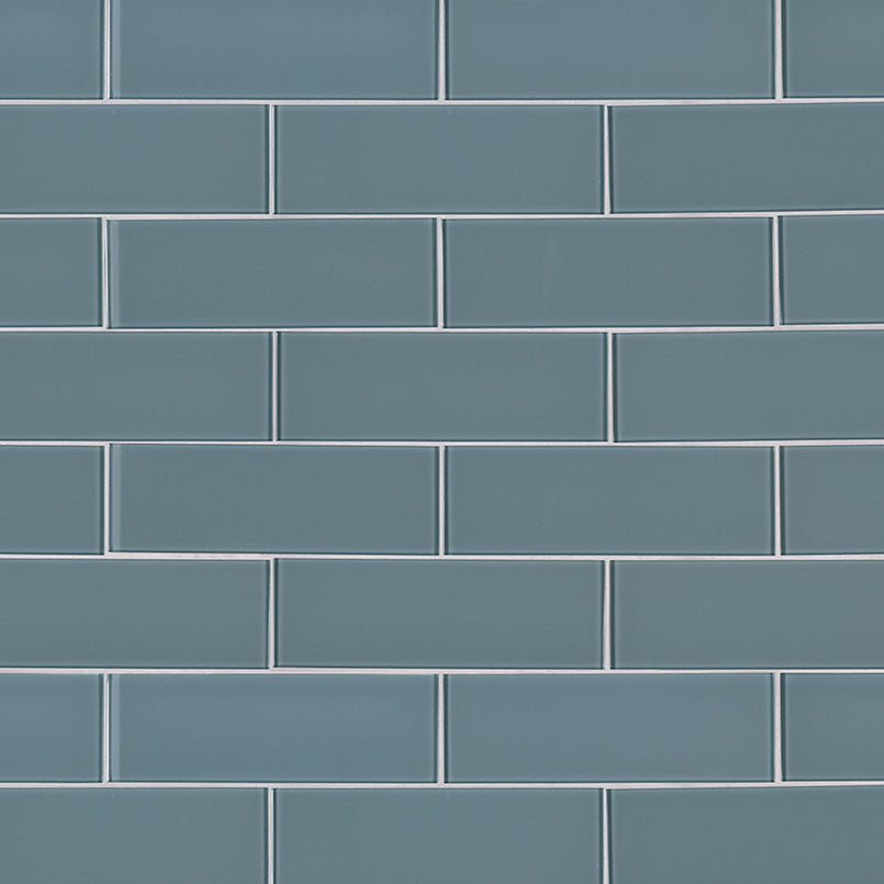 Harbor Gray Glass Tile 3x9 Tile