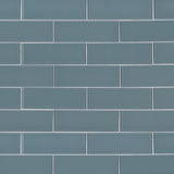 Harbor Gray Glass Tile 3x9 Tile
