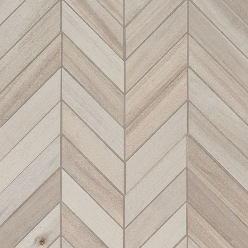 Havenwood Dove Chevron Mosaic 12x15 Tile