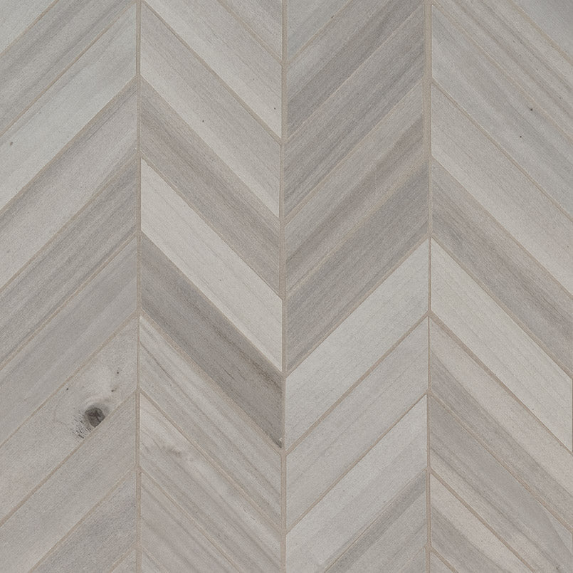 Havenwood Platinum Chevron Mosaic 12x15 Tile