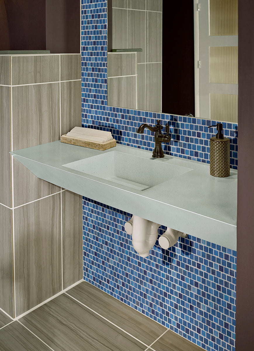 Hawaiian Blue Glass Tile