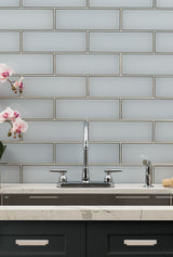 Ice Bevel Glass Tile 4x12 Tile