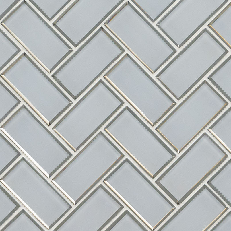 Ice Bevel Herringbone 8mm Tile