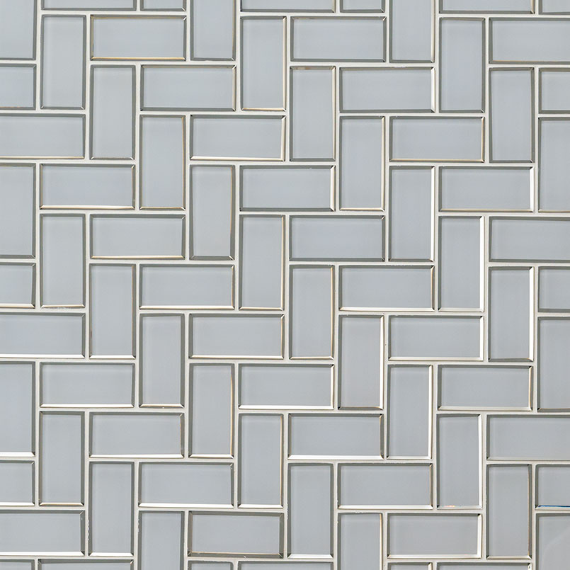 Ice Bevel Herringbone 8mm Tile