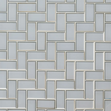 Ice Bevel Herringbone 8mm Tile