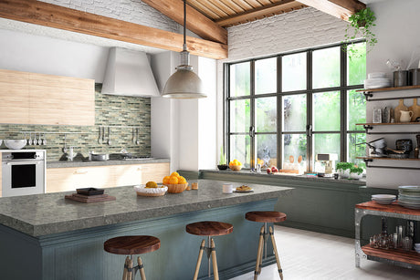 Lazio Brick Glass Backsplash Tile