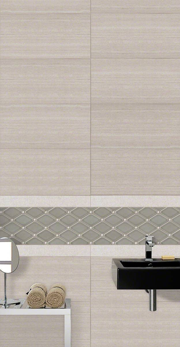 TekTile Lineart Ivory Porcelain Tile