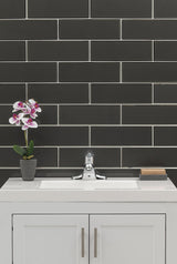 Metallic Gray Bevel Tile 4x12 Tile