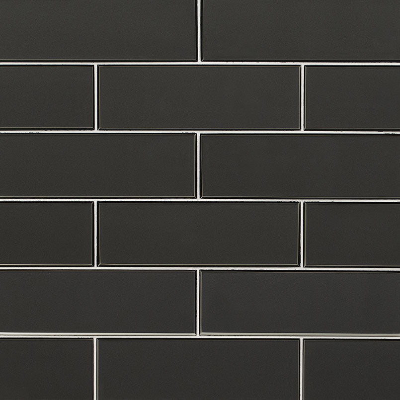 Metallic Gray Bevel Tile 4x12 Tile