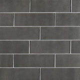 Metallic Gray Glass Subway Tile 4x12 Tile